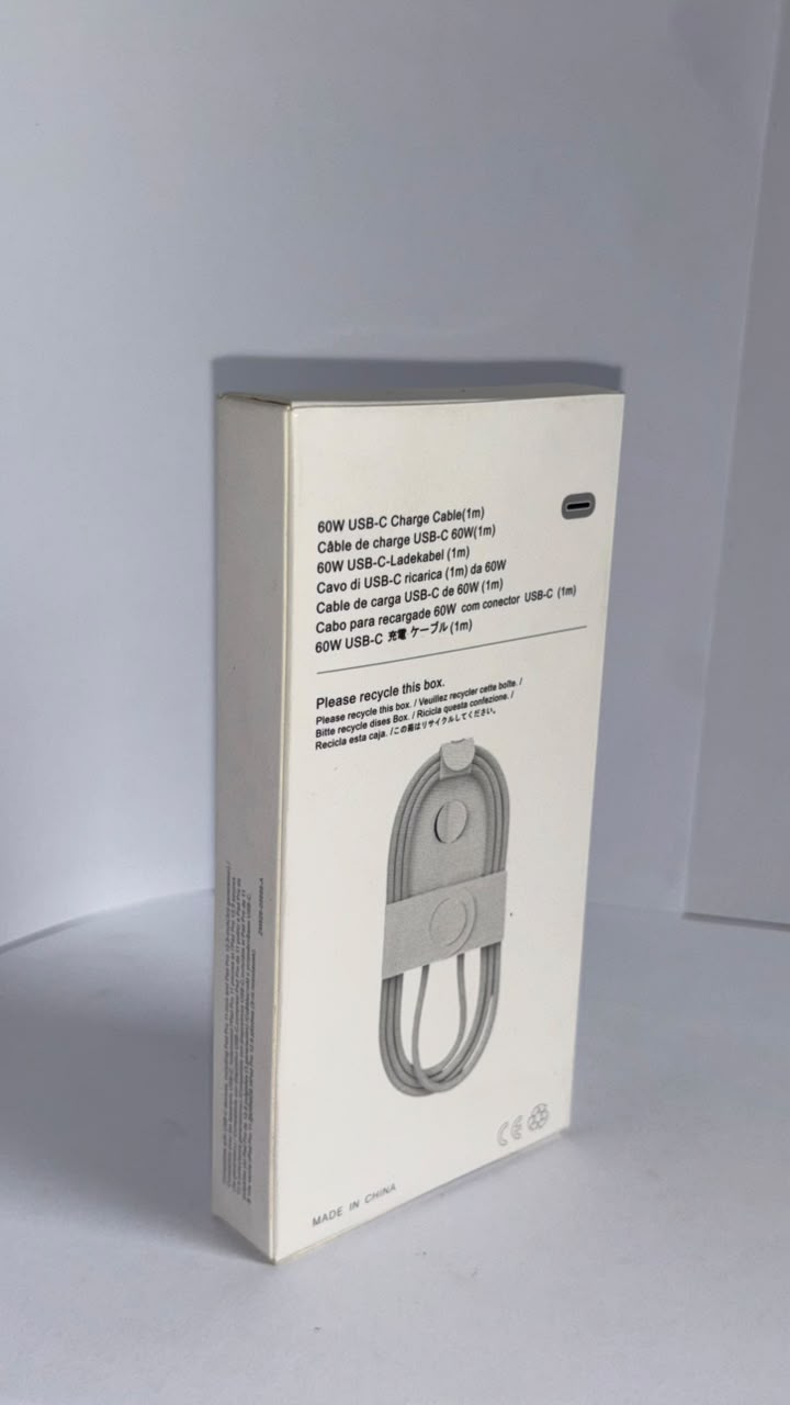 USB-C to USB-C Fast Charging Cable  | Fast Charge 60W (1m)
